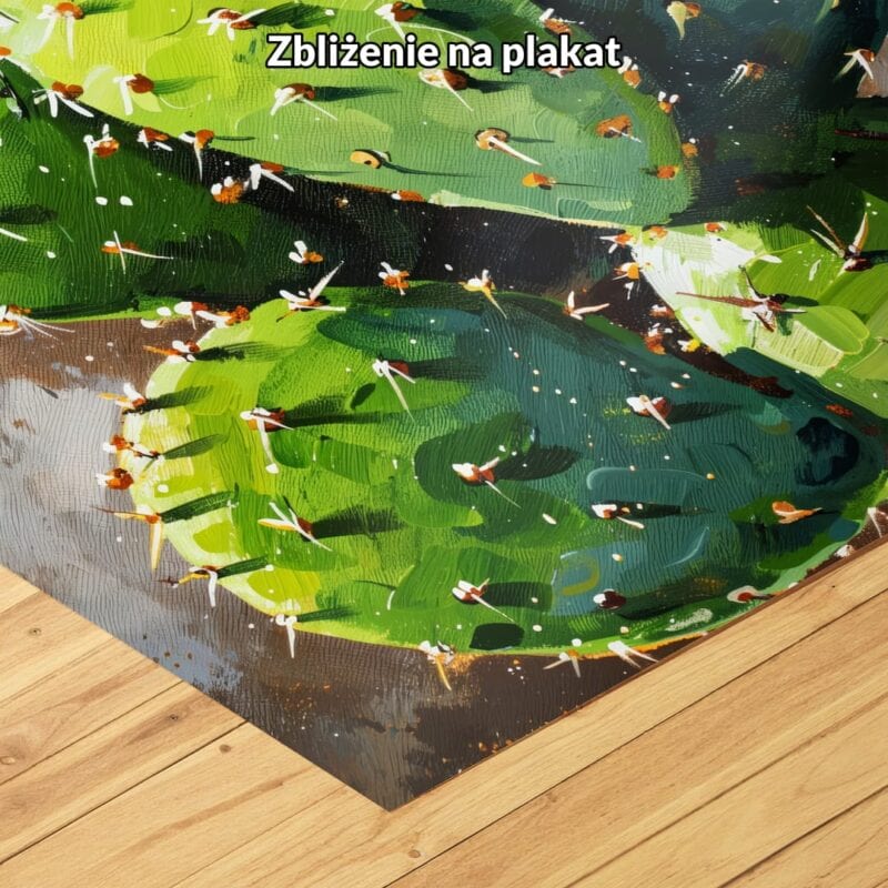 zielony brązowy szary realistyczny obraz na ścianę do biura i pracy