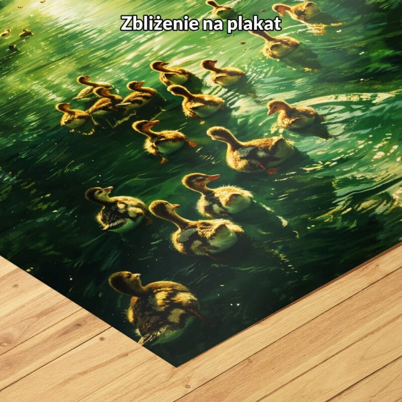 zielony żółty brązowy realistyczny obraz na ścianę do sypialni