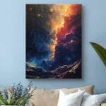 Obraz do salonu gwiazdy nebulosa fantasy art