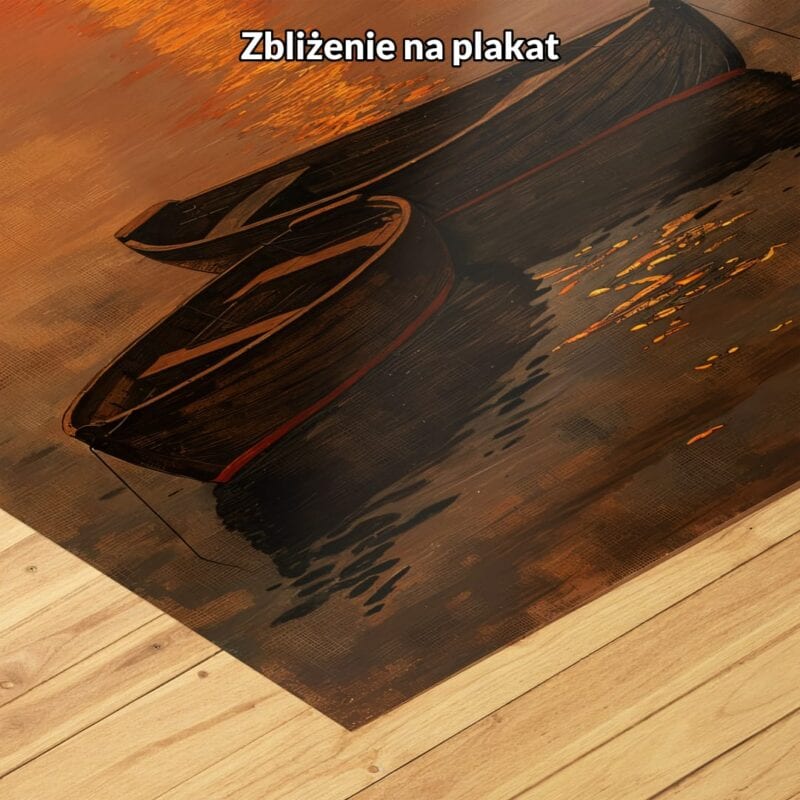 pomarańczowy brązowy czarny realistyczny obraz na ścianę do sypialni