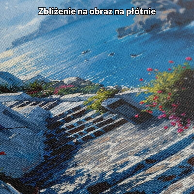 Obraz Santorini okno z widokiem na morze do salonu