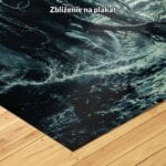 niebieski szary czarny częściowo abstrakcyjny obraz na ścianę do biura i pracy