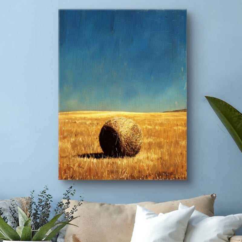 Obraz snopek siana na polu do salonu