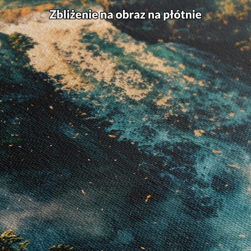 niebieski zielony pomarańczowy realistyczny plakat na ścianę do sypialni