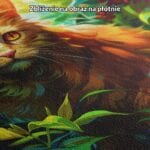 zielony pomarańczowy czerwony realistyczny plakat na ścianę do sypialni