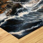 zb3-23-9n niebieski szary biały realistyczny obraz na ścianę do biura i pracy