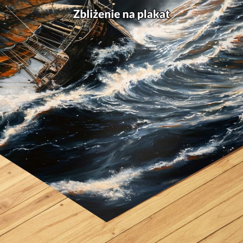 niebieski szary biały realistyczny obraz na ścianę do biura i pracy