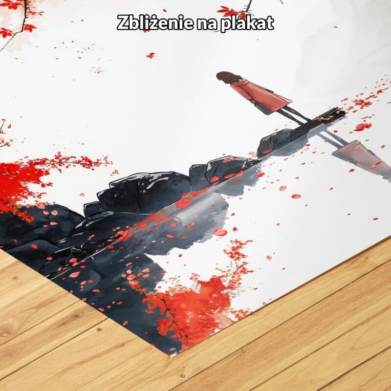 Plakat do salonu dziewczynka w czerwieni