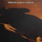 pomarańczowy czarny realistyczny obraz na ścianę do sypialni Obraz taniec para do salonu