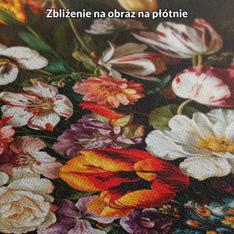 Obraz martwa natura z kwiatami do salonu