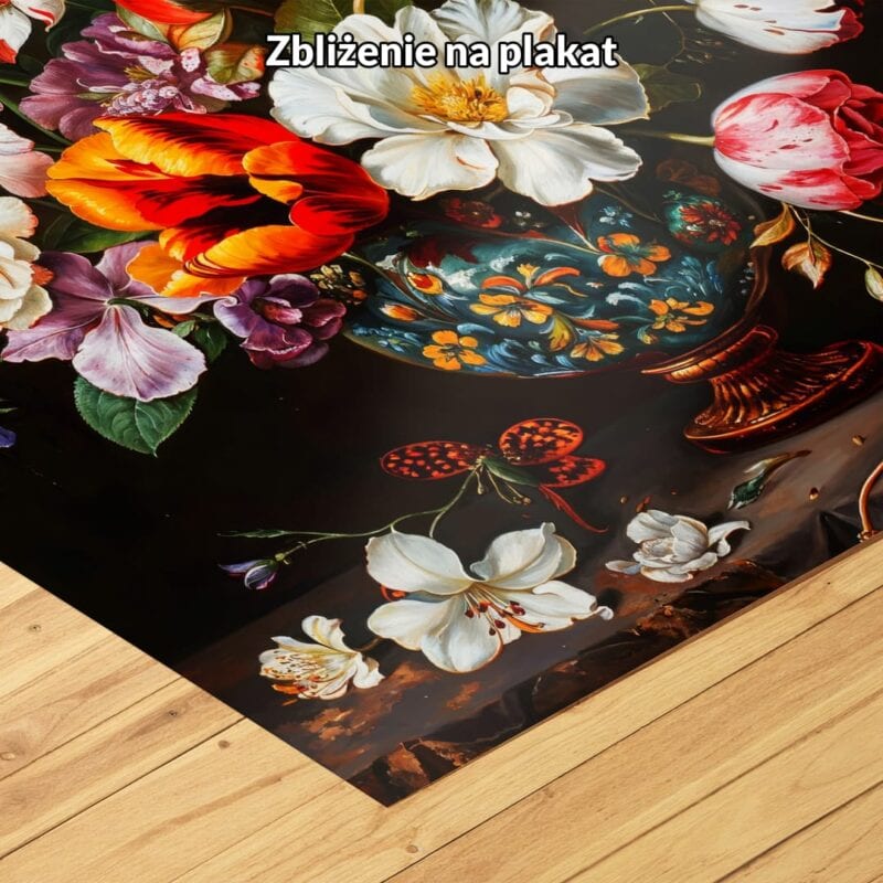 zielony czerwony biały realistyczny obraz na ścianę do kuchni i jadalni