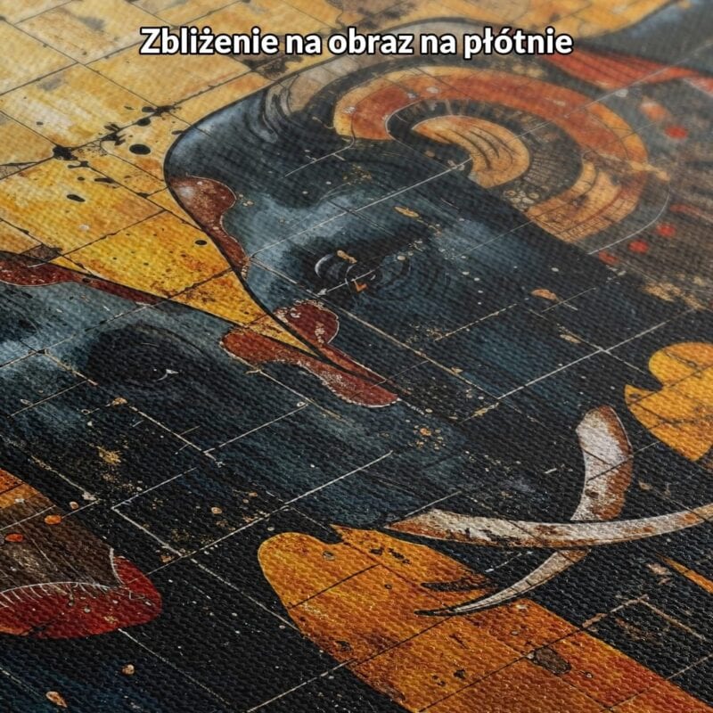 Obraz słonie zwierzęta abstrakcja do salonu