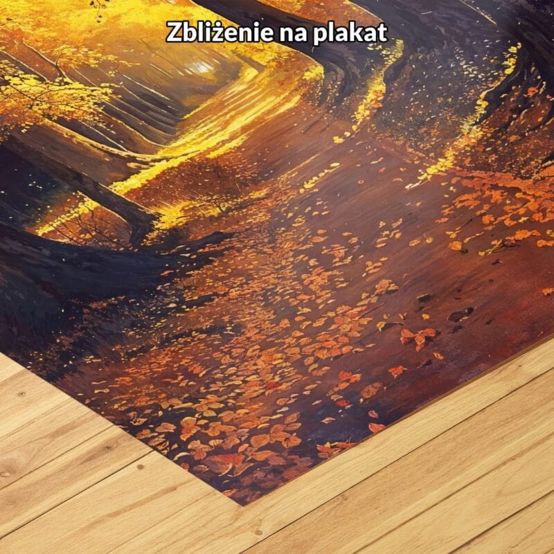 pomarańczowy żółty brązowy realistyczny obraz na ścianę do sypialni