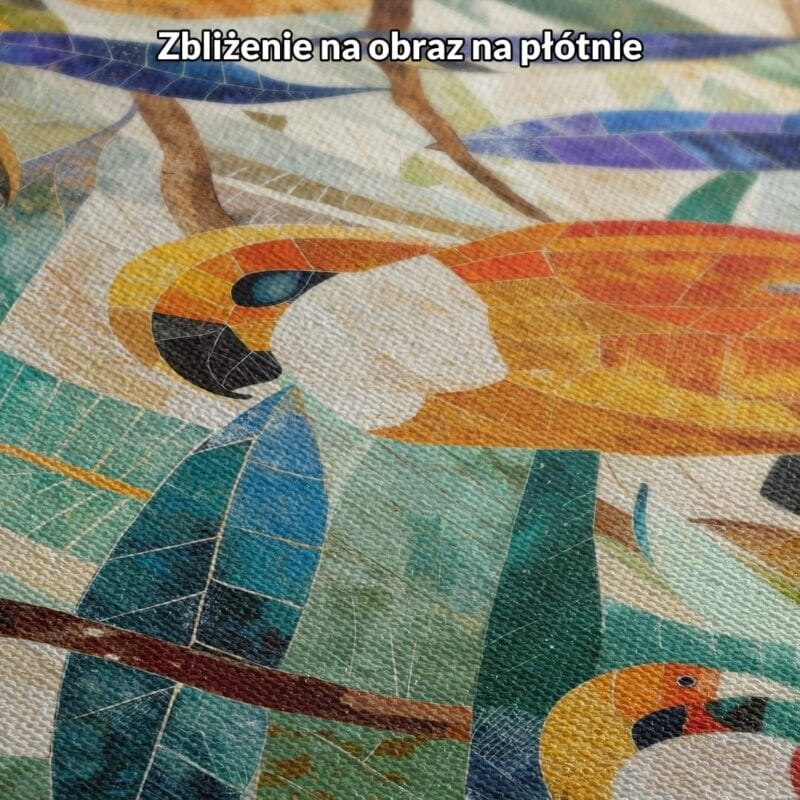 Obraz natura ptaki w dżungli akryl do salonu