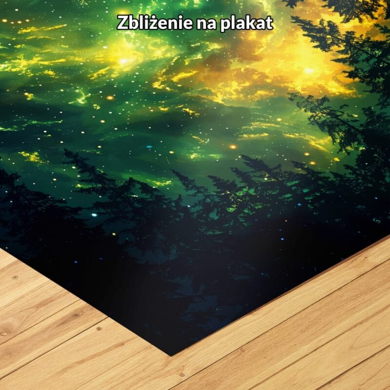 Plakat nocne niebo las tajemniczy do salonu