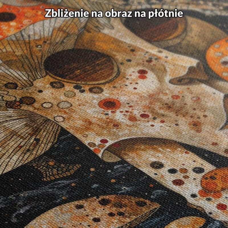 Obraz surrealistyczny do salonu grzybowy portret
