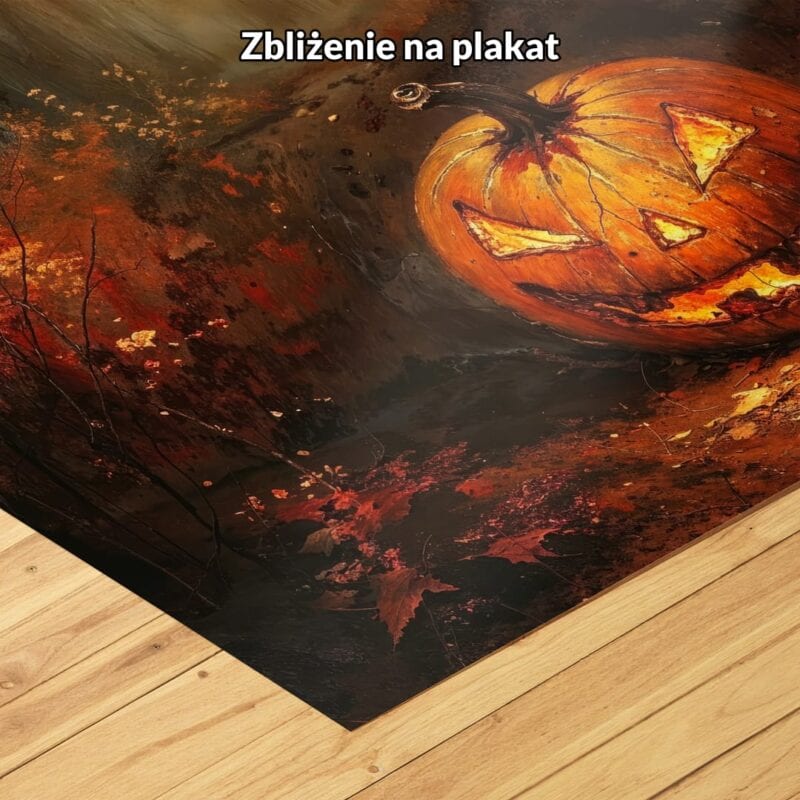 pomarańczowy czarny brązowy częściowo abstrakcyjny obraz na ścianę do pokoju młodzieżowego