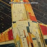 zb3-504-5nk pomarańczowy żółty czarny częściowo abstrakcyjny plakat na ścianę