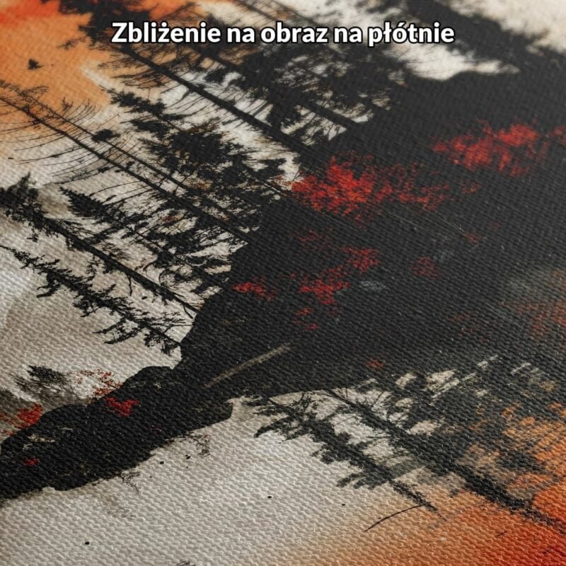 czarny czerwony biały częściowo abstrakcyjny plakat na ścianę do biura i pracy