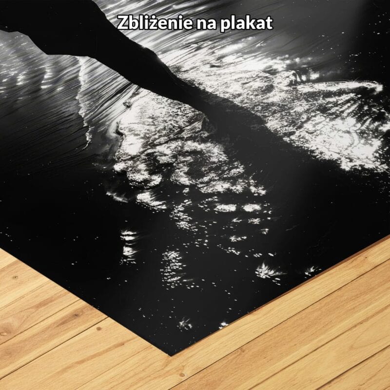 Plakat do salonu tajemnicza sylwetka w świetle