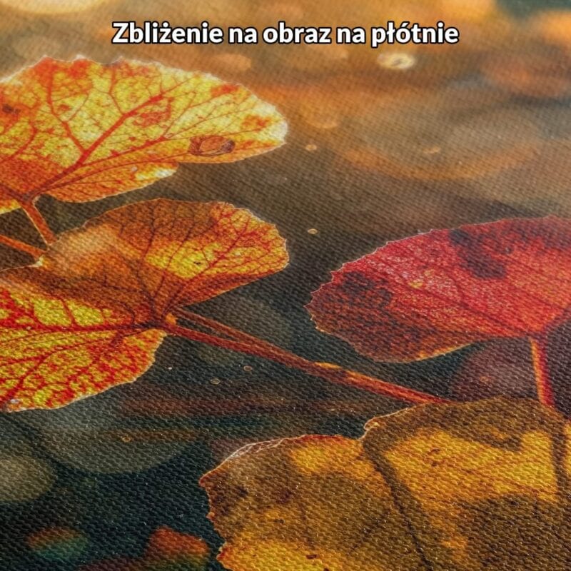 żółty pomarańczowy częściowo abstrakcyjny plakat na ścianę do sypialni