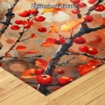 zb3-743-9n pomarańczowy czerwony brązowy realistyczny obraz na ścianę do sypialni