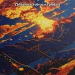 zb3-795-5nk pomarańczowy granatowy czarny częściowo abstrakcyjny plakat na ścianę do baru