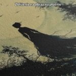 Obraz na płótnie do salonu kobieta na tle księżyca