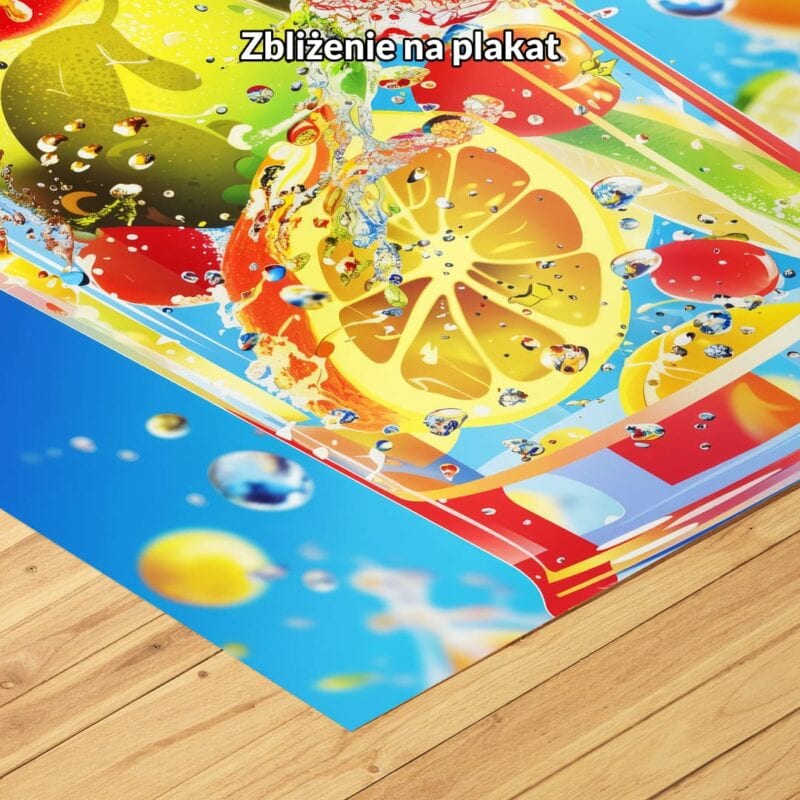 Plakat owoce napój do kuchni pop-art