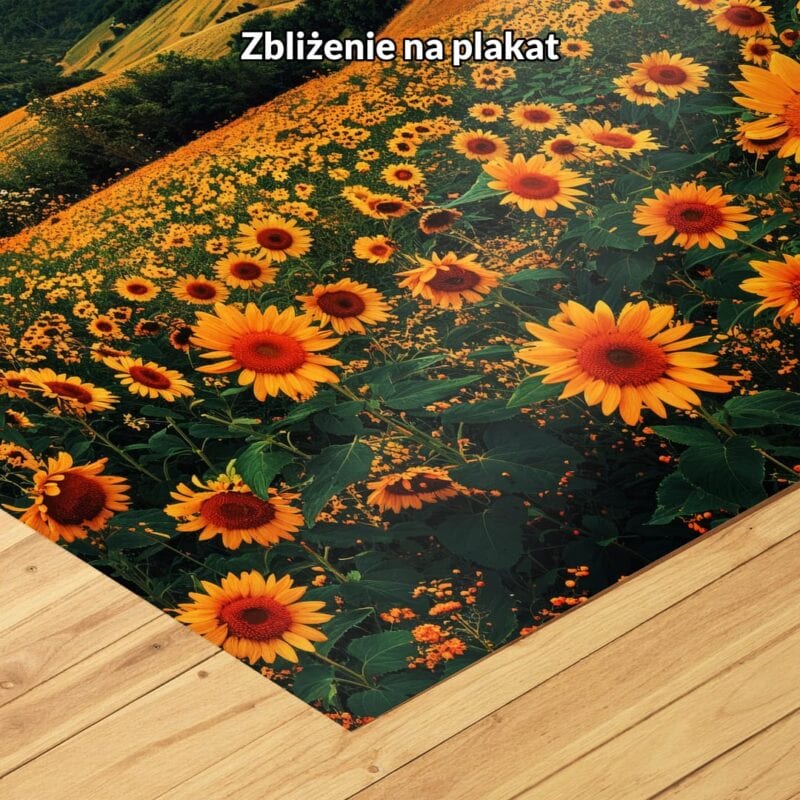 żółty zielony pomarańczowy realistyczny obraz na ścianę do sypialni