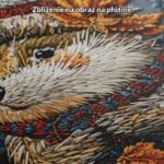 Obraz na płótnie do salonu jeż w jesiennej czapce