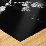 czarno-biały realistyczny plakat na ścianę do salonu Plakat róża czarno-biała do sypialni