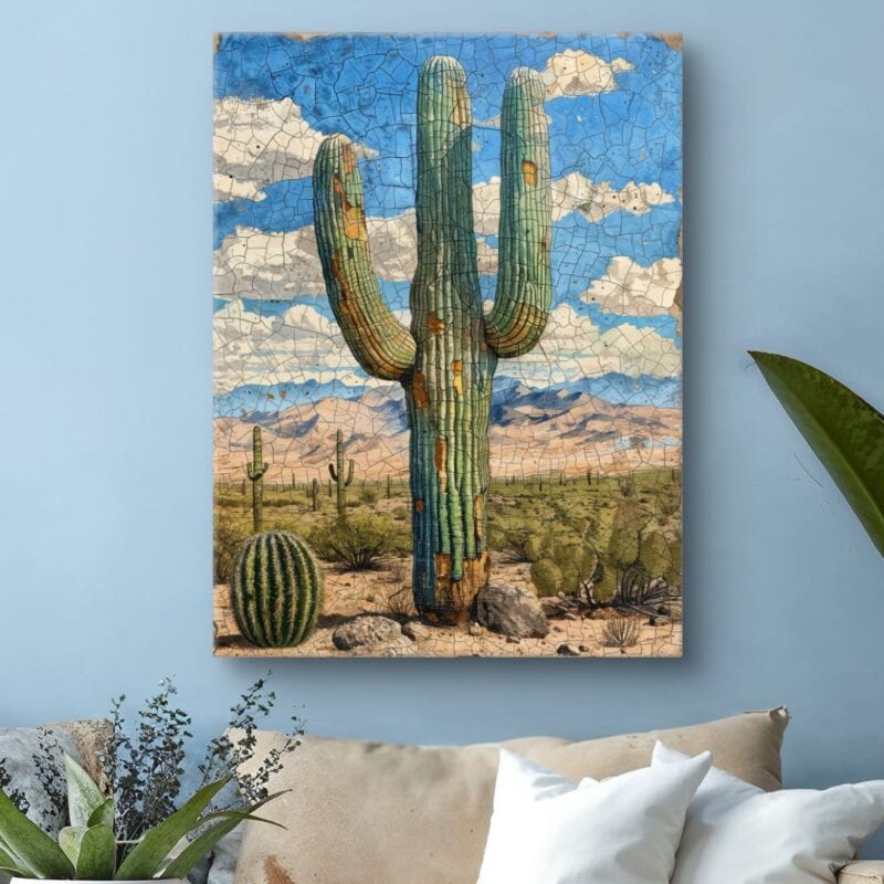 Obraz do salonu natura kaktus saguaro