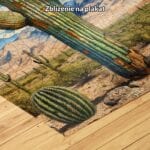 zielony beżowy niebieski realistyczny obraz na ścianę do gabinetu