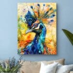 Obraz na płótnie do salonu paw nowoczesny