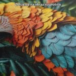 pomarańczowy zielony turkusowy realistyczny plakat na ścianę