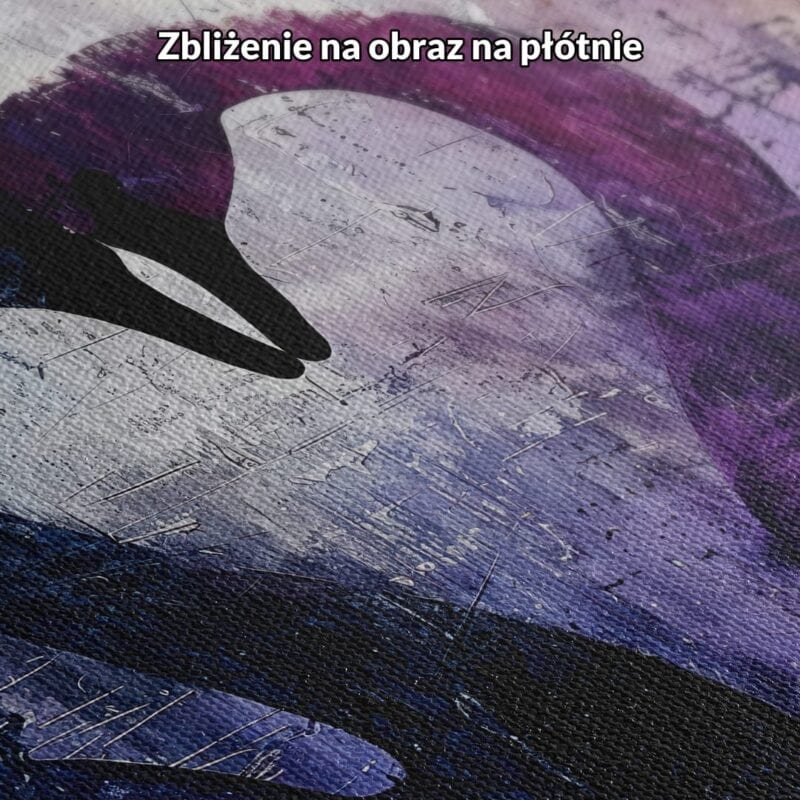 Obraz do sypialni łabędzie w kształcie serca