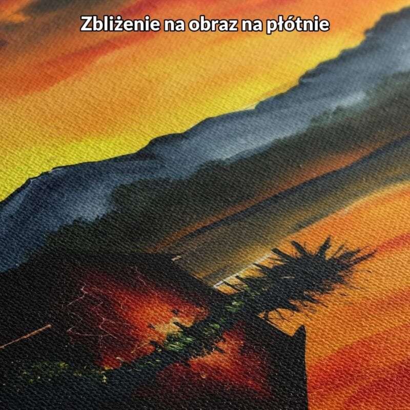 Obraz na płótnie jezioro o zachodzie słońca do salonu