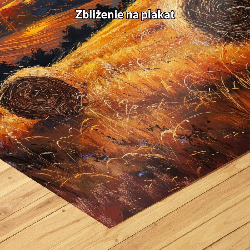 pomarańczowy fioletowy zielony realistyczny obraz na ścianę do sypialni