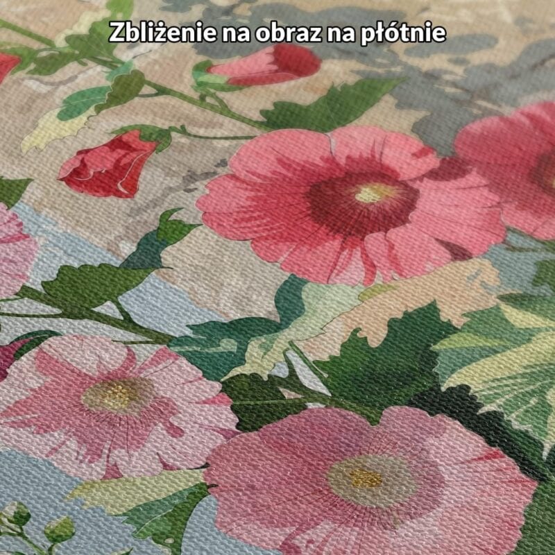 Obraz malwy przy ścianie do salonu