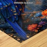 zc5-345-9n niebieski pomarańczowy częściowo abstrakcyjny obraz na ścianę do sypialni