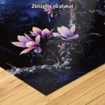 fioletowy niebieski czarny realistyczny obraz na ścianę do salonu