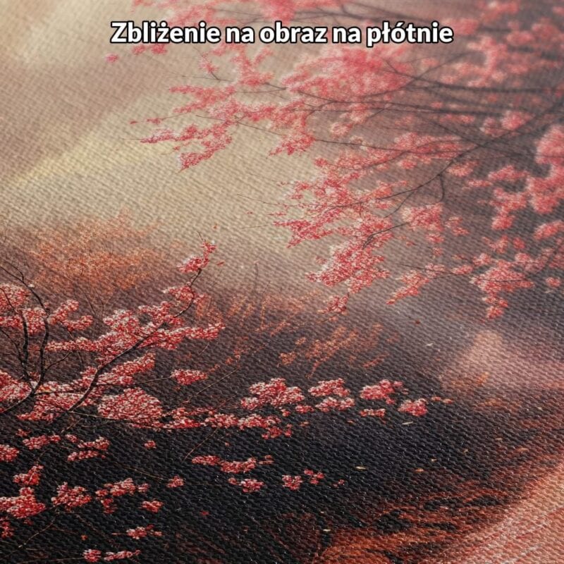 Obraz romantyczny ścieżka w lesie wiosennym do salonu