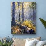 Obraz las o poranku do salonu impresjonistyczny