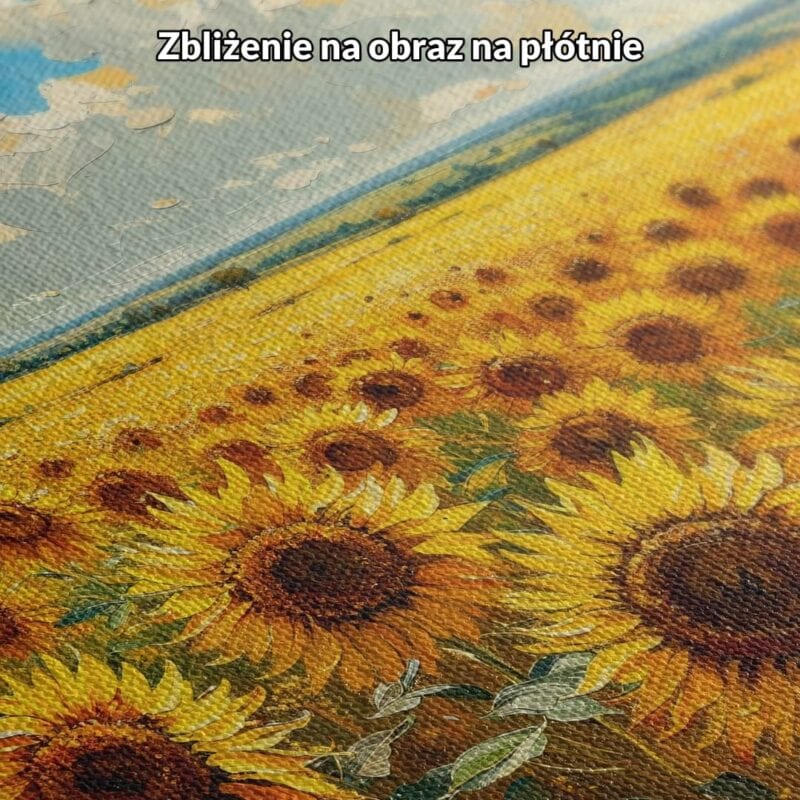 Obraz do salonu pole słoneczników realistyczny