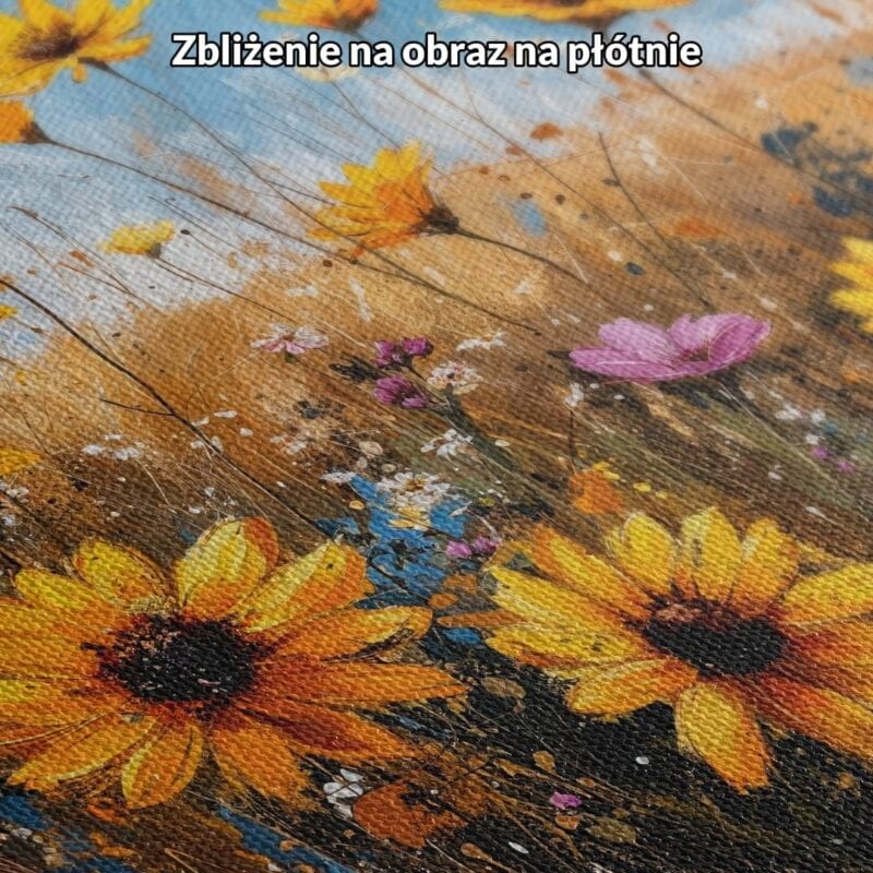 Obraz rośliny i flora słoneczniki do salonu