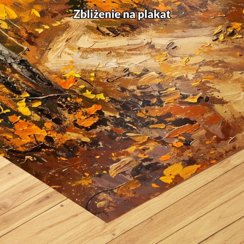 żółty pomarańczowy brązowy realistyczny obraz na ścianę do biura i pracy