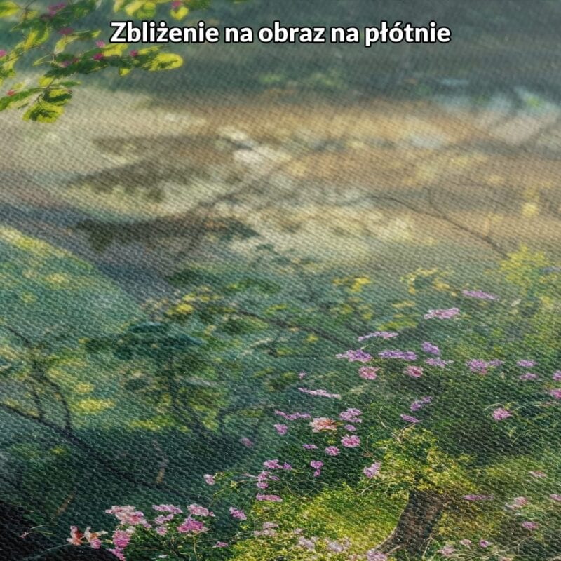 zielony różowy brązowy realistyczny plakat na ścianę do sypialni