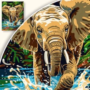 Plakat Słoń przez Dżunglę