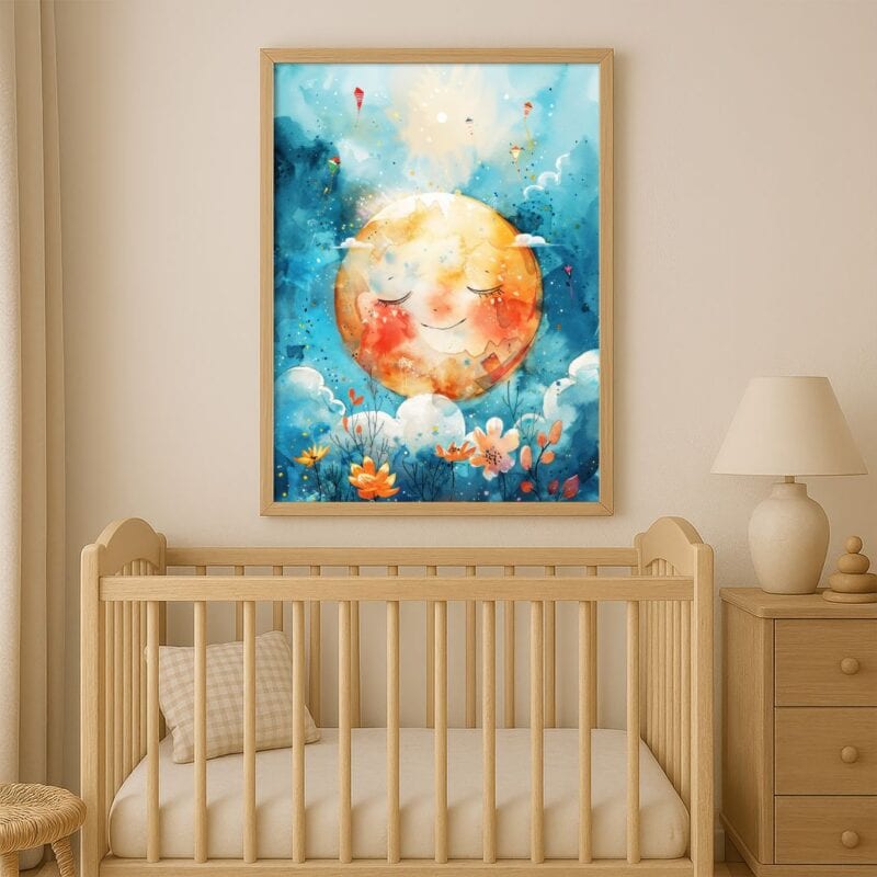 Plakat na płótnie natura pogodne słońce do pokoju dziecięcego